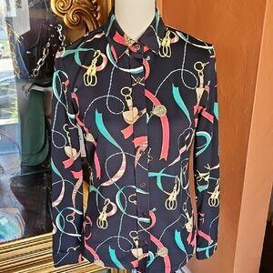 J. McLaughlin Betty Shirt Equestrian Inspired